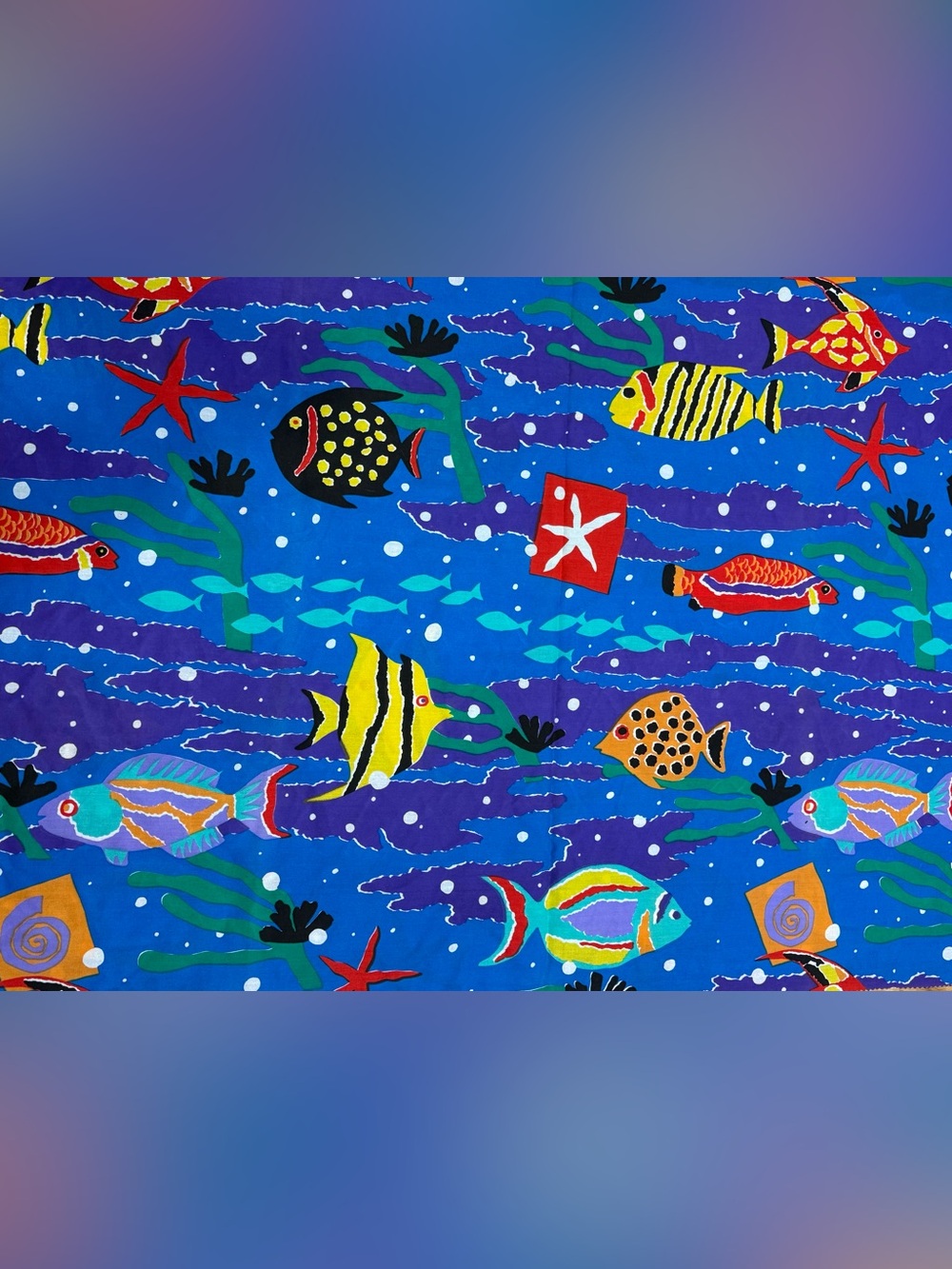Springs Reef Cheryl Johnson Colorful Fish Tropical Vintage 3yds x 1.2yrds - Picture 2 of 5